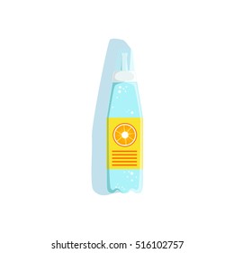 Hydrating Water Sports Orange Drink In Plastic Bottle Vector Illustration From The Fitness Essentials Collection