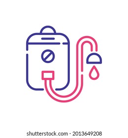 Hydration Bladder vector 2 colours line icon style illustration. EPS 10 file 