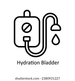 Ilustración de diseño del contorno vectorial de la escalera de hidratación. Símbolo del archivo EPS 10 de fondo blanco 