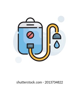 Hydration Bladder vector outline filled icon style illustration. EPS 10 file 