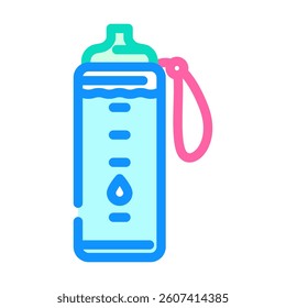 hydration bottle droplets recovery wellness color icon vector. hydration bottle droplets recovery wellness sign. isolated symbol illustration