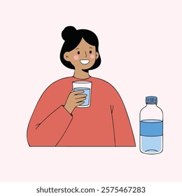 Hydration Concept 2D Vector Illustration