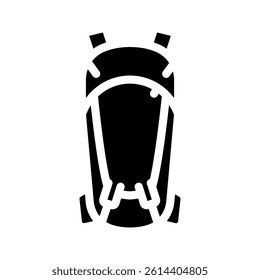 hydration hiking backpack glyph icon vector. hydration hiking backpack sign. isolated symbol illustration