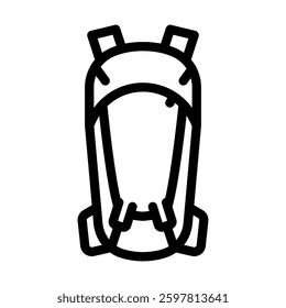 hydration hiking backpack line icon vector. hydration hiking backpack sign. isolated contour symbol black illustration