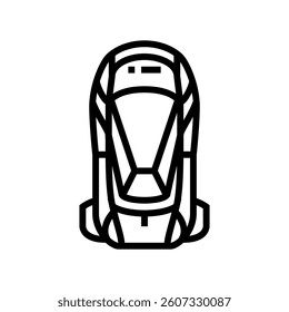 hydration hiking backpack line icon vector. hydration hiking backpack sign. isolated contour symbol black illustration