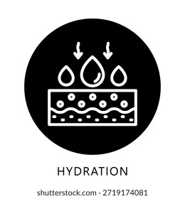 Botão Ícone De Hidratação, Mini Ilustração Relacionam-Se Com Cuidados Pessoais. Use Para O Desenvolvimento Moderno De Conceitos, Ui, Ux Web E Aplicativos.