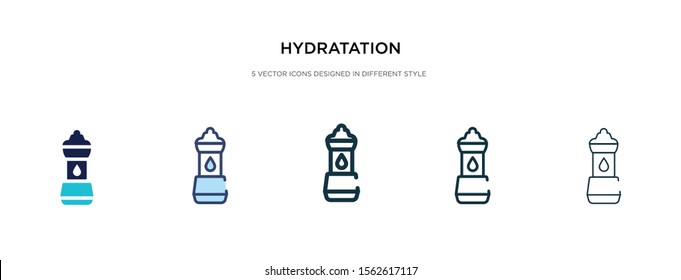 hydration icon in different style vector illustration. two colored and black hydration vector icons designed in filled, outline, line and stroke style can be used for web, mobile, ui