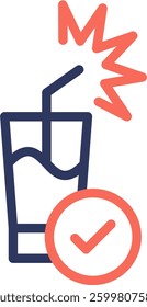 Hydration Icon Element For Design And Vector