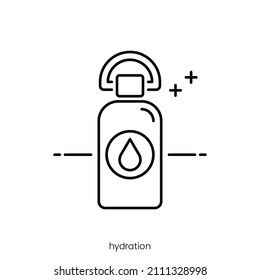 Hydratationssymbol. Konkretes Stildesign einzeln auf weißem Hintergrund