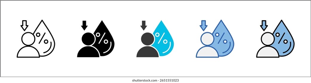 Hydration Icon Pack Multistyle Illustration
