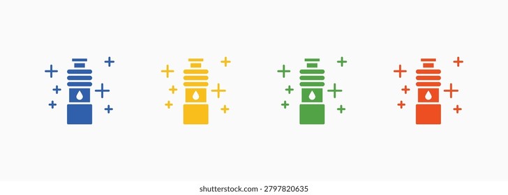 Hydration Icon Set Color Multiple Style Collection Illustration