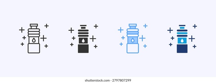 Hydration Icon Set Multiple Style Collection Vector Illustration
