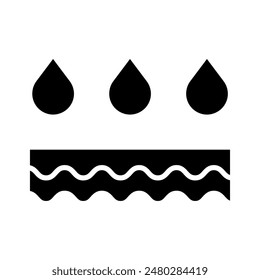 Hydration icon. Water droplets, skin, moisturizing, hydration, skincare, beauty, healthy skin, moisture, self-care.