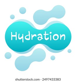 Hydration. Light blue fluid. Water, liquid, drops, water balance, substance, gaseous, aerial, air, molecule, chemistry, laboratory research, science, make experiments, medicine, medicament, healthcare