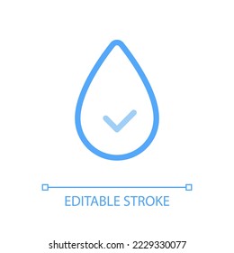 Hydration pixel perfect color linear ui icon. Water consumption. Stay hydrated. Healthy lifestyle. GUI, UX design. Outline isolated user interface pictogram. Editable stroke. Arial font used