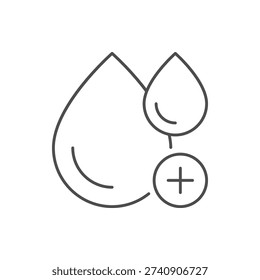 Hydration process line outline icon