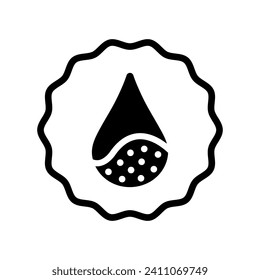 Hydration skin icon or hydrated skin label. Vector isolated in flat style