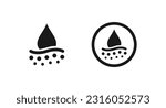 Hydration skin icon or Hydration skin sign vector isolated in flat style. Best Hydration skin icon vector for product packaging design element. Hydration skin sign for packaging design element.