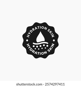 Hydration skin stamp vector isolated. Best Hydration skin icon vector for product packaging design element. Hydration skin sign for packaging design element.
