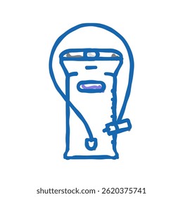 hydration system motorcycle accessory doodle icon sketch vector. hydration system motorcycle accessory sign. isolated symbol illustration