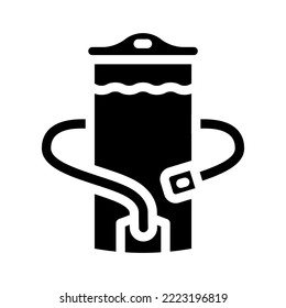 hydration system motorcycle glyph icon vector. hydration system motorcycle sign. isolated symbol illustration
