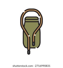 Icono de línea negra del hidratador. Elemento aislado de Vector. Trazo editable