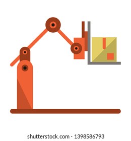 Hydraulic arm with box symbol