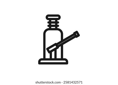 hydraulic bottle jack and tool line icon