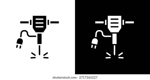 Hydraulic breaker icon vector design element vector eps 10