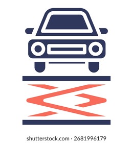 Elemento hidráulico del icono del coche para el diseño y el Vector