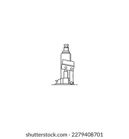 Hydraulic car jack icon isolated vector graphics