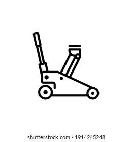 hydraulic car jack. Vector sign in a simple style isolated on a white background
