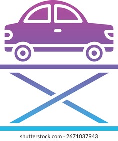 Icono de Vector de coche hidráulico. Se puede utilizar para aplicaciones de impresión, móviles y de Web.