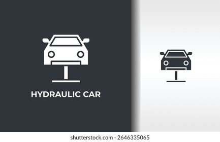 Hydraulic Car Vector, Icon Or Logo Sign Isolated Symbol Illustration