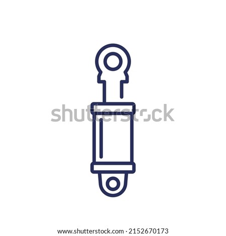 Hydraulic cylinder or actuator line icon Stock photo © 
