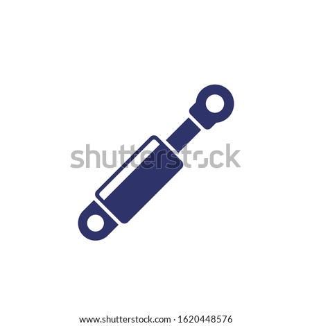 Hydraulic cylinder icon on white Stock photo © 
