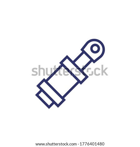 Hydraulic cylinder icon on white, outline Stock photo © 