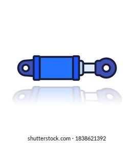 Hydraulic Cylinder Icon With Outline