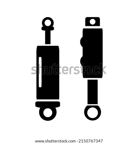 Hydraulic cylinder icons on white background.  Stock photo © 