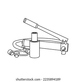 Umrisslogo für hydraulische Zylinder