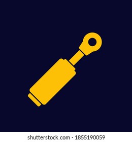 Hydraulic cylinder, shock-absorber vector icon