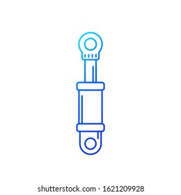 Hydraulic Cylinder Thin Line Icon