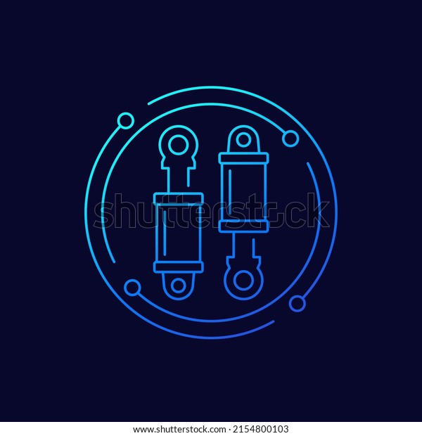 Hydraulic cylinders icon,
linear design
