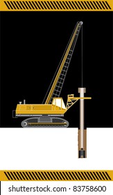 hydraulic drilling machine , construction machinery equipment isolated