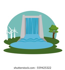 hydraulic energy ecology icon