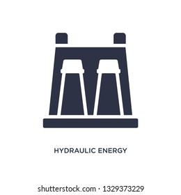hydraulic energy icon. Simple element illustration from ecology concept. hydraulic energy editable symbol design on white background. Can be use for web and mobile.