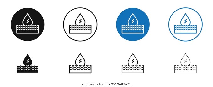 Hydraulic energy in set in black and blue color