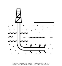 hydraulic fracturing petroleum engineer line icon vector. hydraulic fracturing petroleum engineer sign. isolated contour symbol black illustration