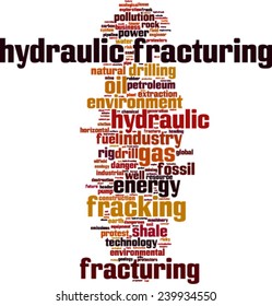 Hydraulic Fracturing word cloud concept. Vector illustration