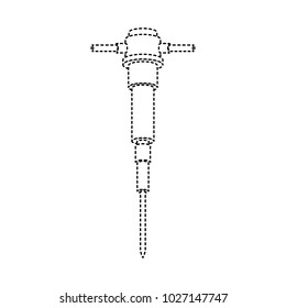 hydraulic hammer isolated icon